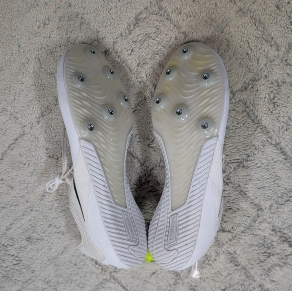 Nike Zoom Rival Sprint White Track Field Sprinting Spikes Mens Sz 11.5